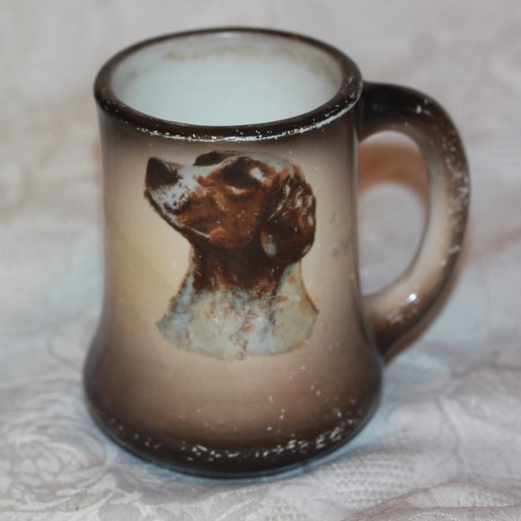Vintage German Beer Stein Mug Dog Pointer Terrier - Picture 1 of 5